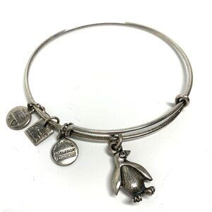 Alex and Ani Penguin Charm Bracelet Silver Finish - Expands 2"- 3.5"
